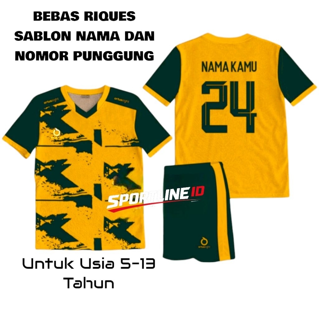 Baju Futsal Anak Kaos Olahraga Jersey Anak gratis sablon