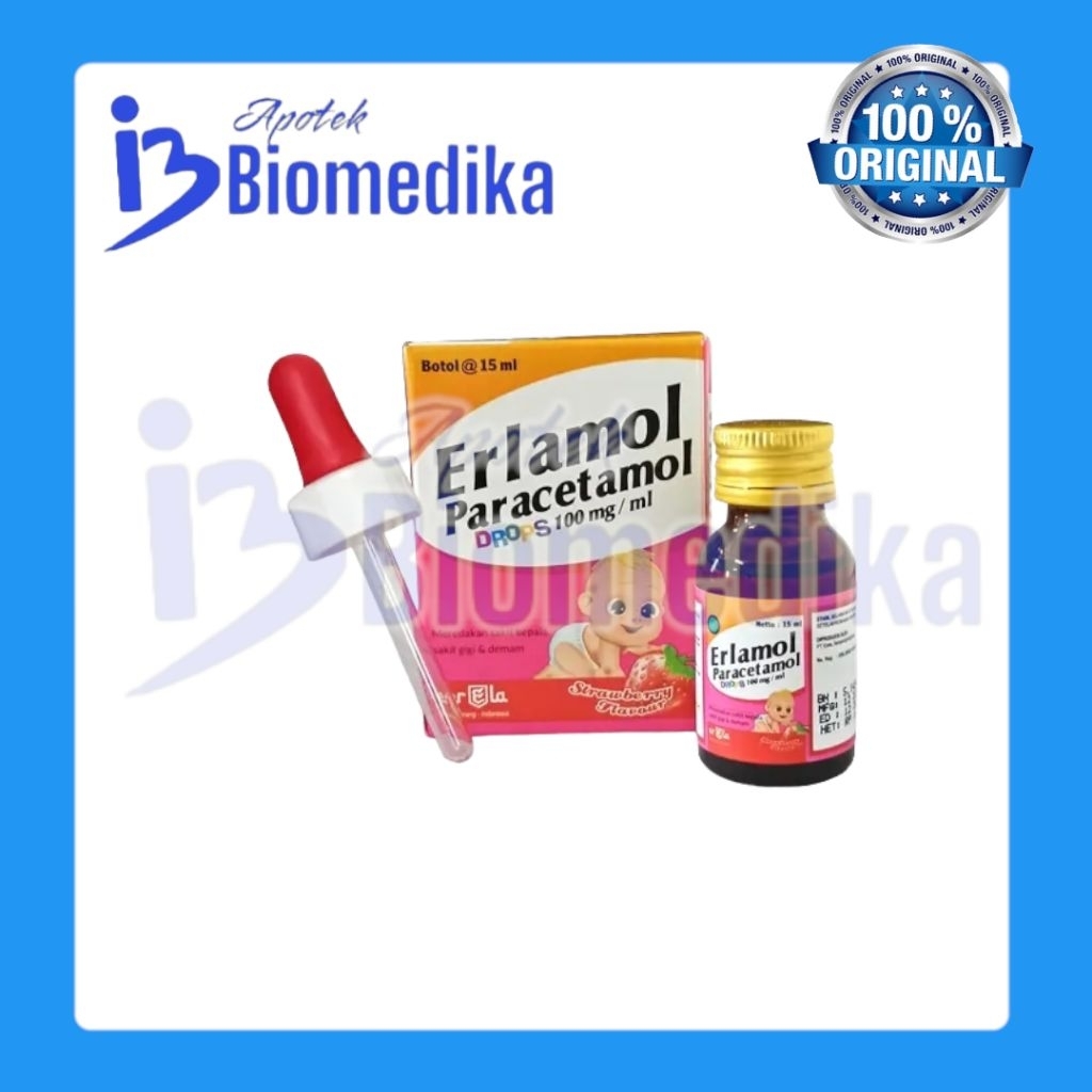 ERLAMOL DROP obat demam untuk bayi
