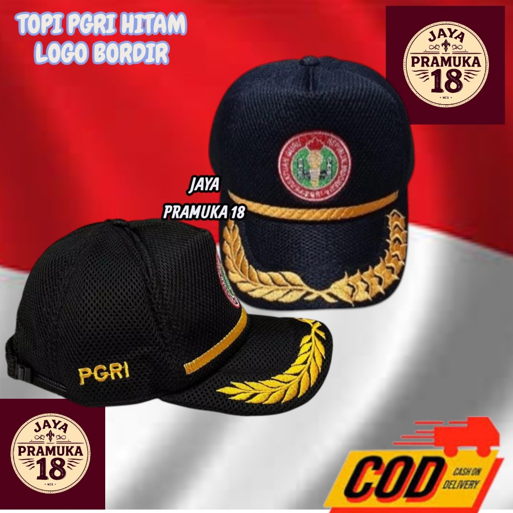 1 Kodi Topi PGRI Topi Guru PGRI pria wanita bahan jaring tebal 20 biji