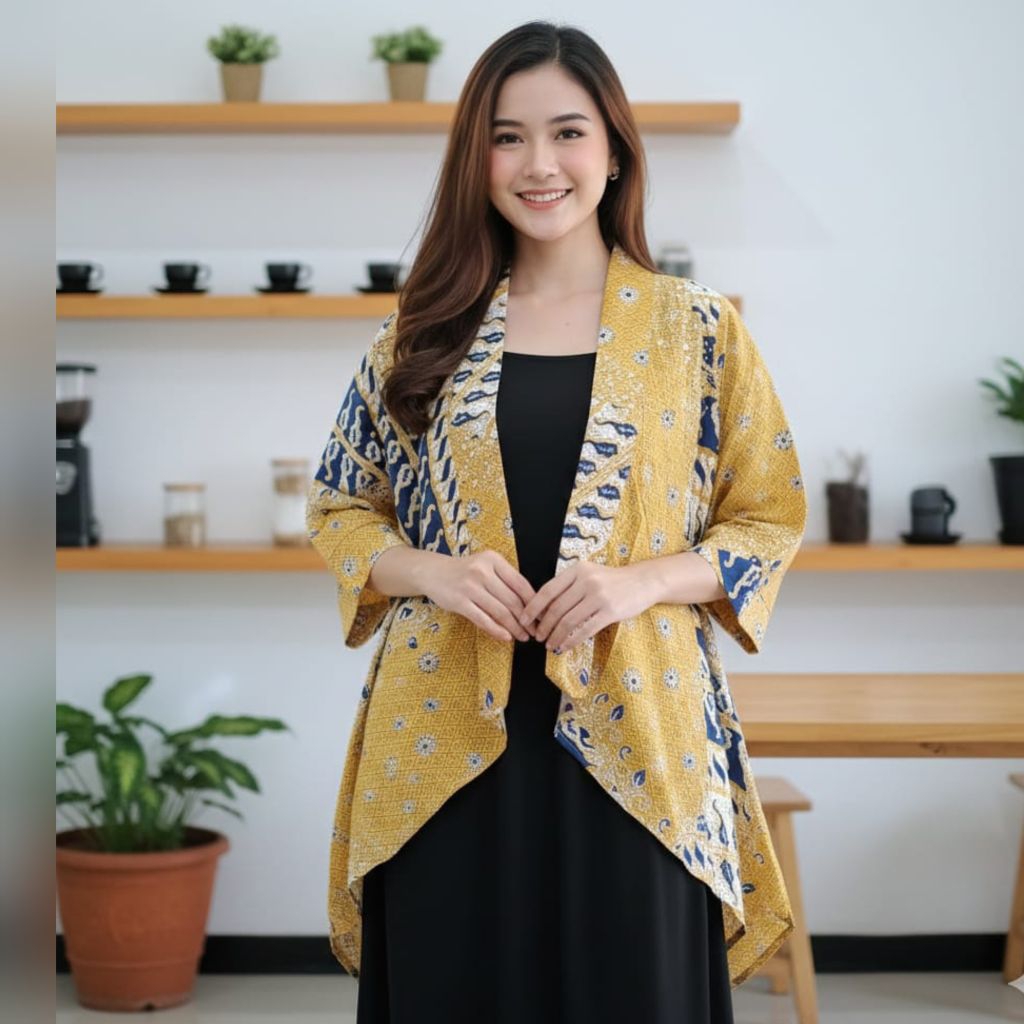 CARDIGAN VEST OUTER BOLAK BALIK BATIK TANPA LENGAN || VEST BATIK 2in1 BOLERO TANPA LENGAN