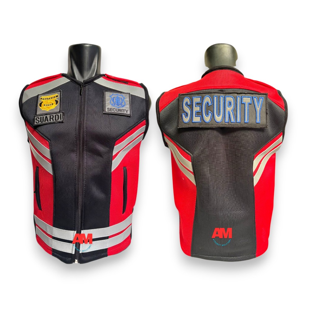 Rompi Security Satpam Jala Doublemesh Tebal Logo Bordir Gratis Nama