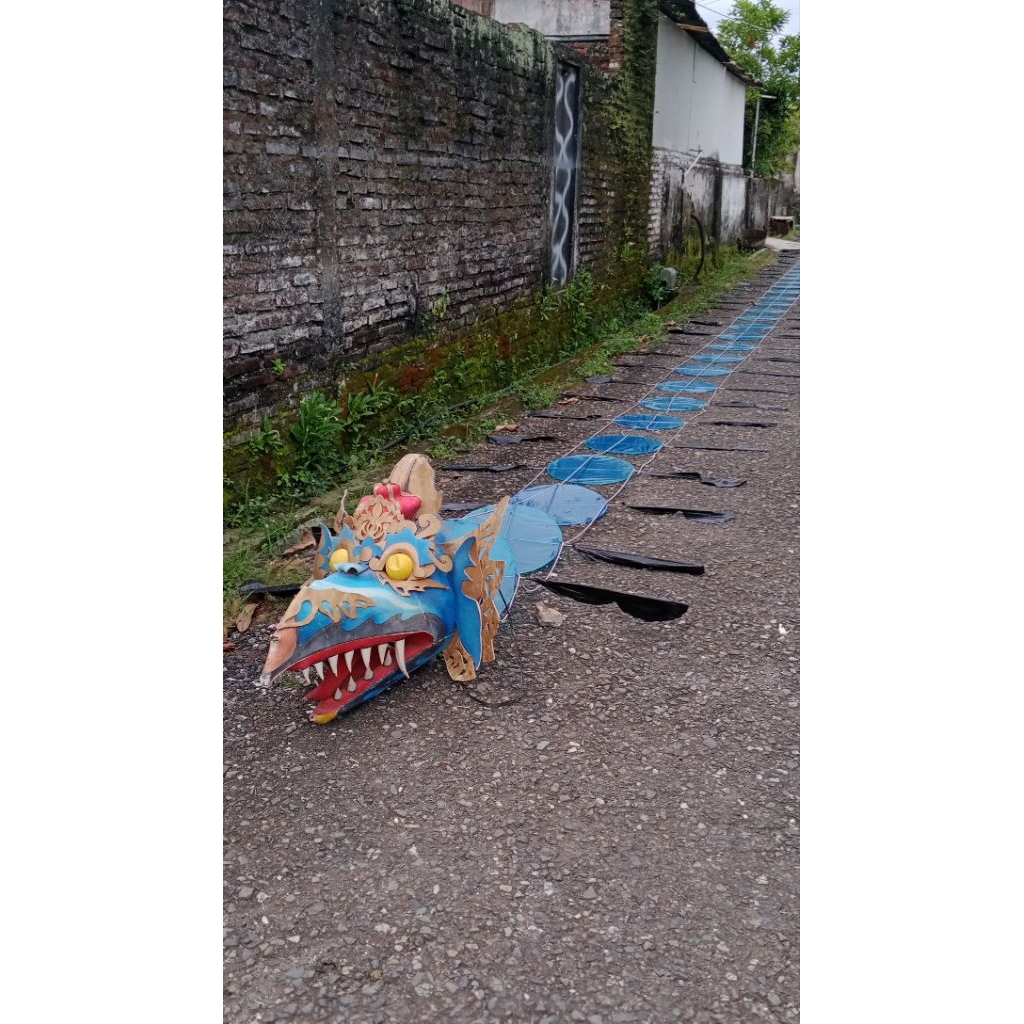kepala layangan naga jtayu warna biru dm 35