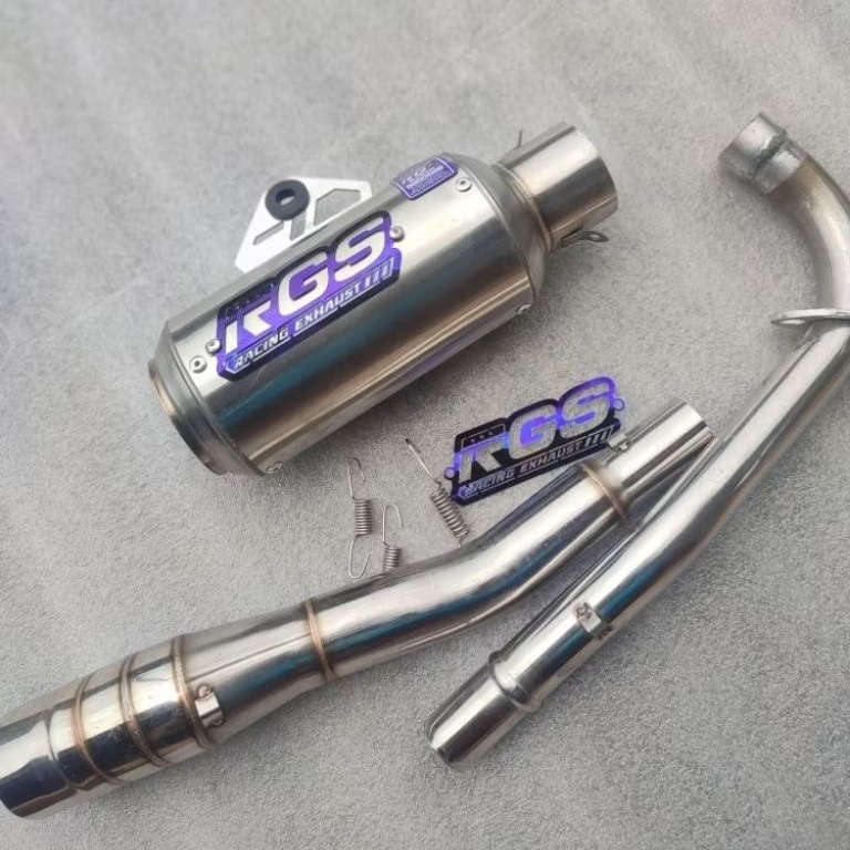 NEW KNALPOT RACING RGS ORIGINAL DOS GP1 SARANGAN SETENGAH FULL BORBORAN PNP ALL BEBEK JUPITER VEGA C