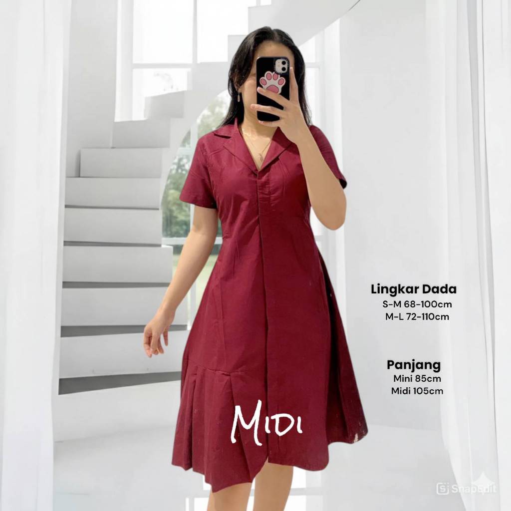 Premium Devia Korean Mini Dress Wanita Casual Pantai | Daster Busui | Dress Pesta Kondangan Korea Ka