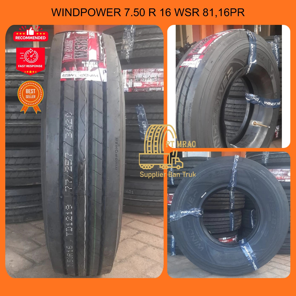 BAN KAWAT WINDPOWER 750 R 16 WSR 81, 16 PR (LEBIH TEBAL DARI AEOLUS DAN SATU PABRIK DENGAN AEOLUS)