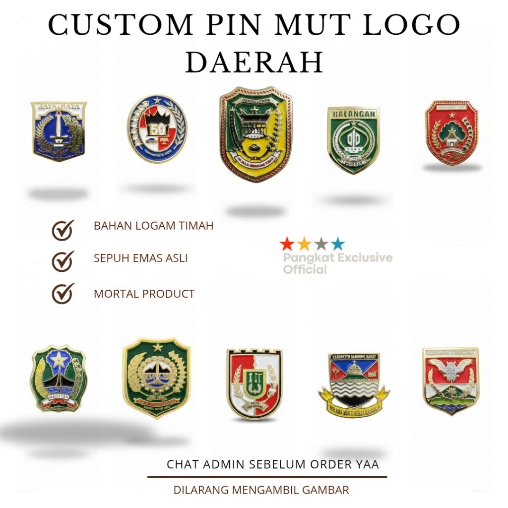 CUSTOM PIN MUTZ CUSTOM  LOGO DAERAH PIN MUT