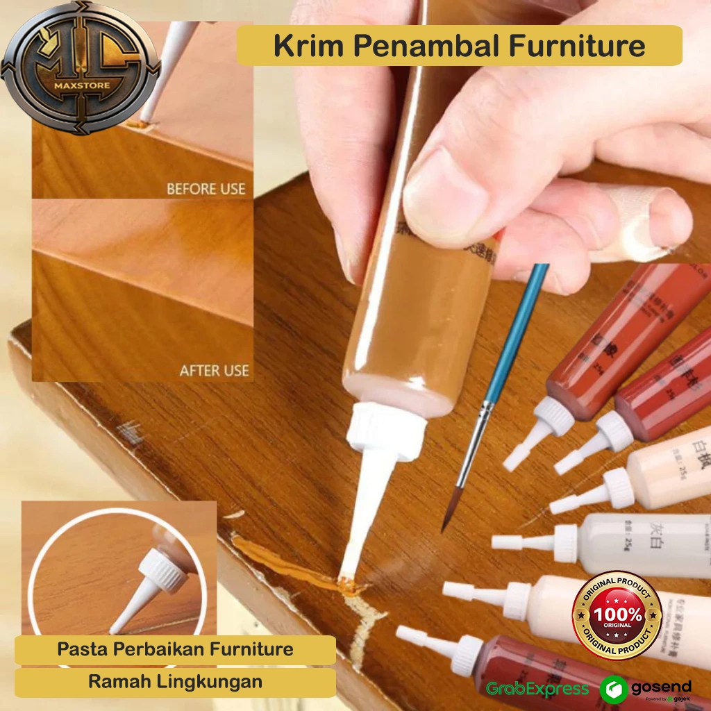 Dempul Tusir Hpl Krim Resin Furnitur Pewarna Pinggiran Pengisi Nat Gel Nat Polimer Meja Kursi Wood R