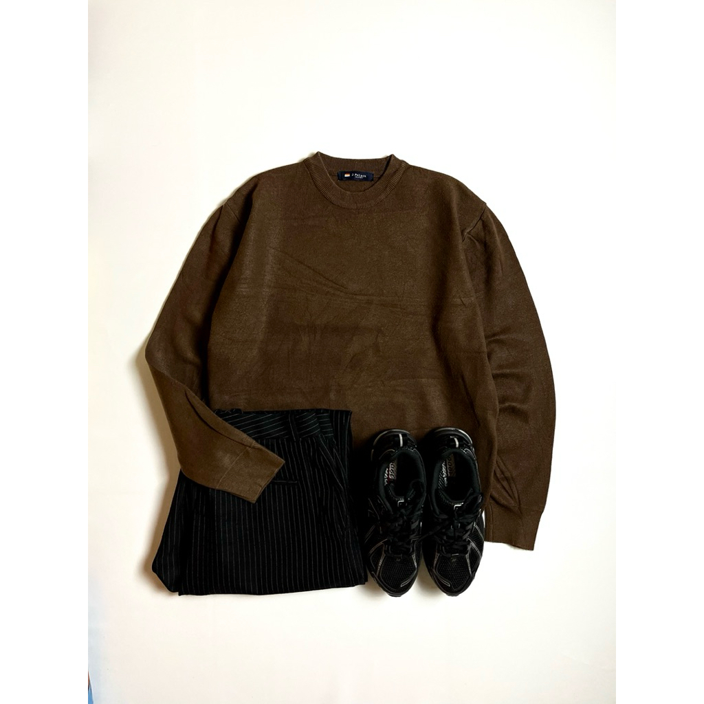 J Polack Brown Knit Sweater