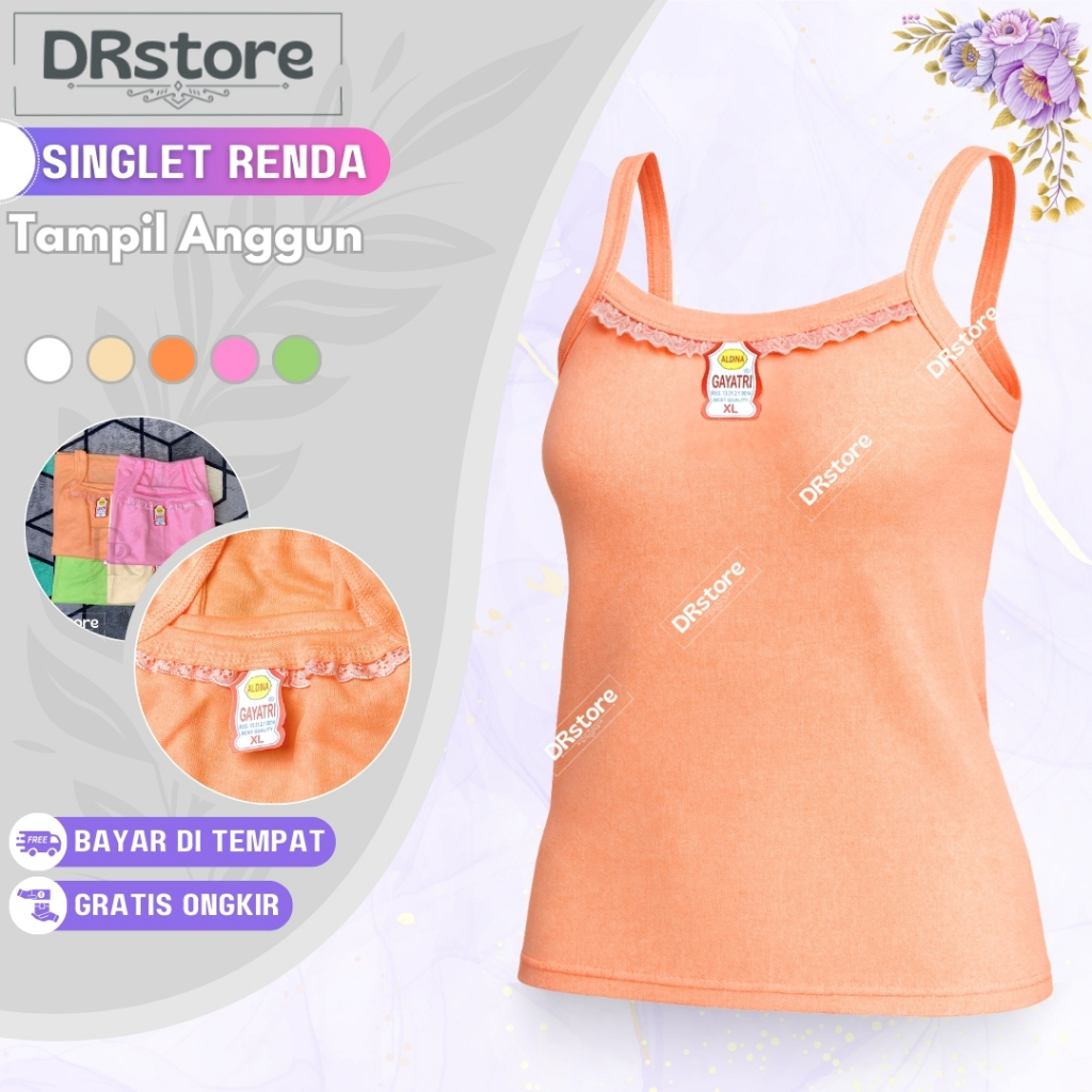 Singlet Wanita Premium / Singlet Renda / Remaja - Dewasa