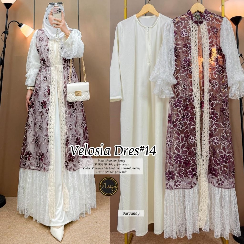 VELOSIA SHENINA SEYA FILZHA PRINSA MORENA ORIGINAL BY MEISA  SETELAN BLOUSE RAYON DIAMOND DAN ROK PL