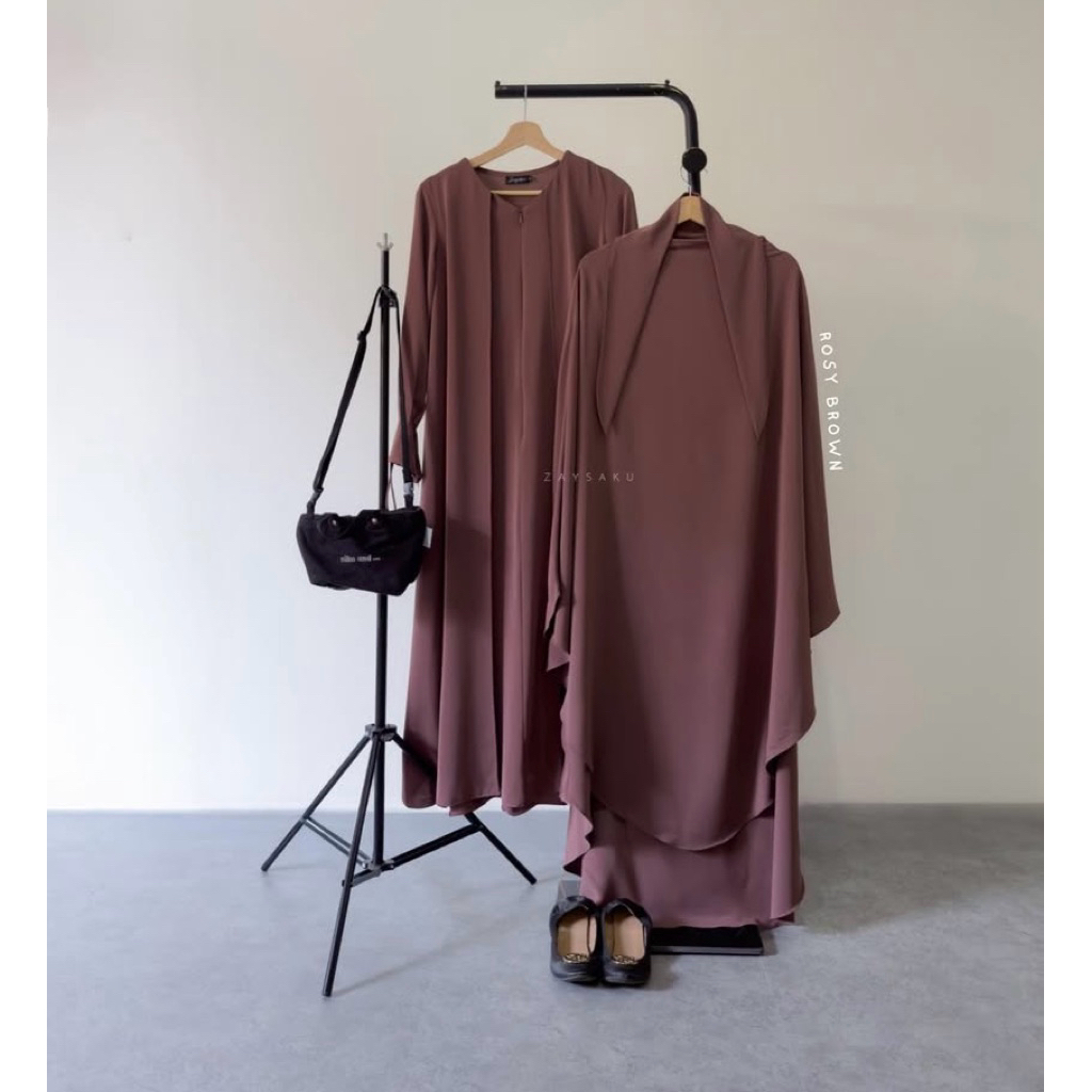 PL SET ABAYA & KHIMAR BY ZAYSAKU