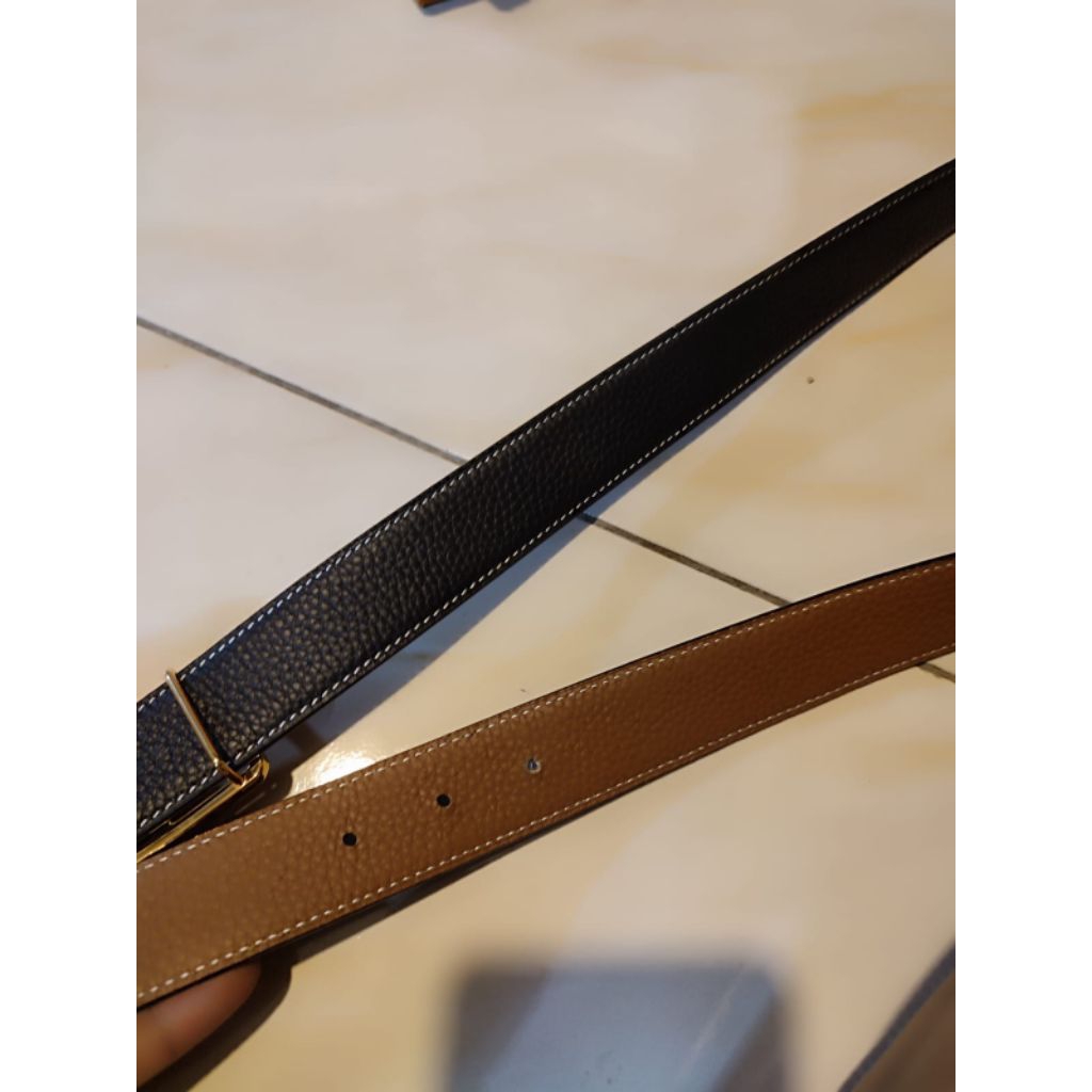 Ikat pinggang mewah sabuk belt pria wanita H fashion 3.2cm