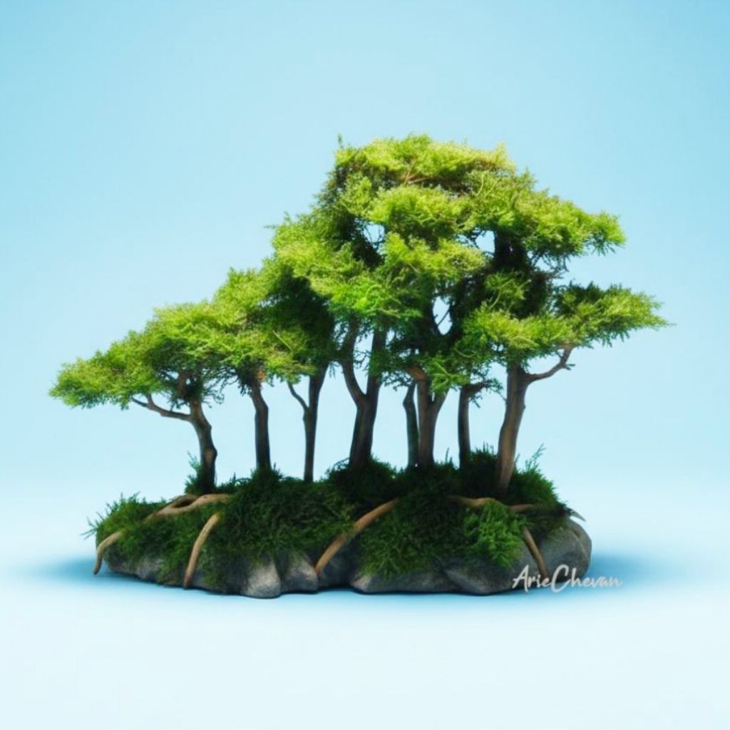 hiasan aquarium hardscape jungle hiasan pohon bonsai untuk aquascape include moss