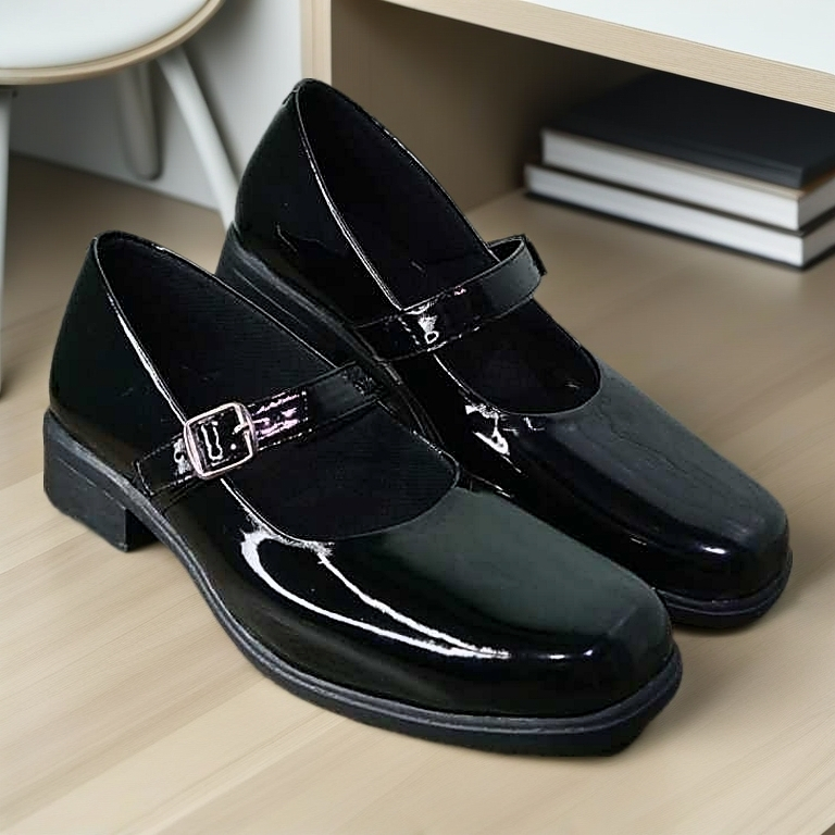 Sepatu PDH Dinas Polwan  Sepatu Formal Kerja Wanita Pantofel Paskibra Sekolah Wanita Pdh Secwan Guru