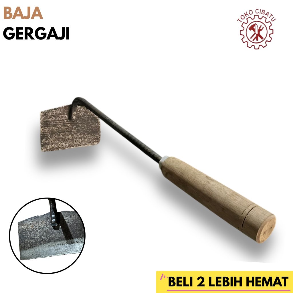 Kored Pancong Baja Gergaji Cibatu Super Tajam - Cangkul Kecil Alat Pembersih Rumput & Kebun