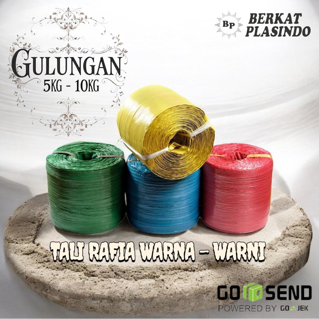 TALI PLASTIK/RAFIA NON GLOSSY & GLOSSY GULUNGAN 5KG