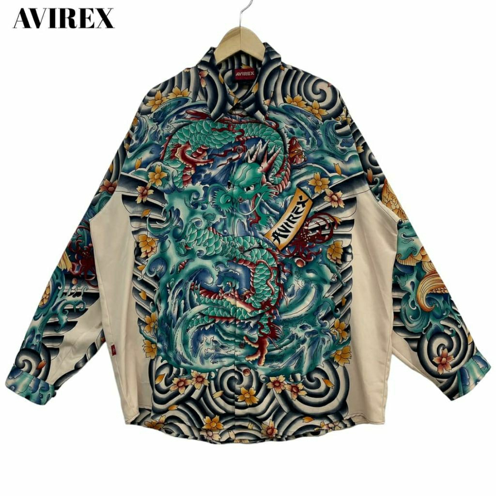 Kemeja Fullprint Avirex Dragon Rare