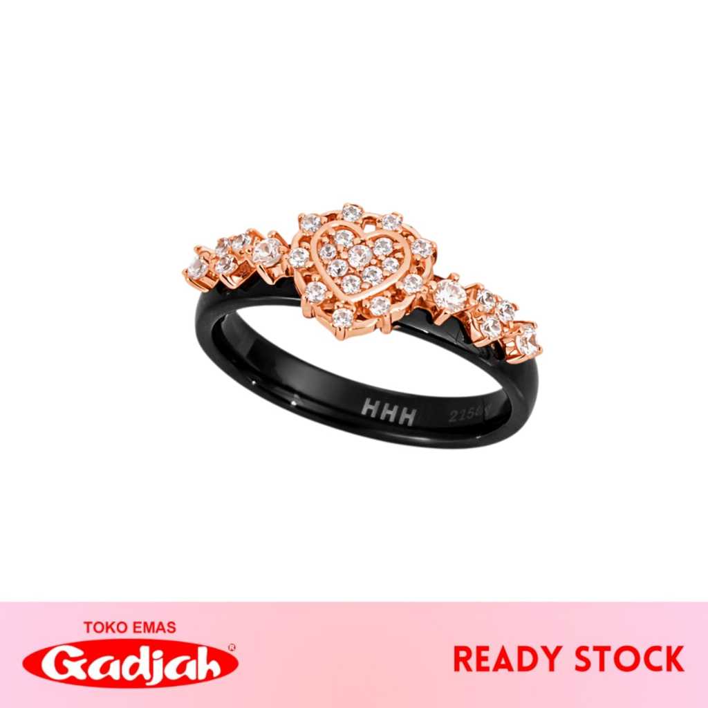 Cincin Emas Keramik Heart Sparkle - Toko Emas Gadjah