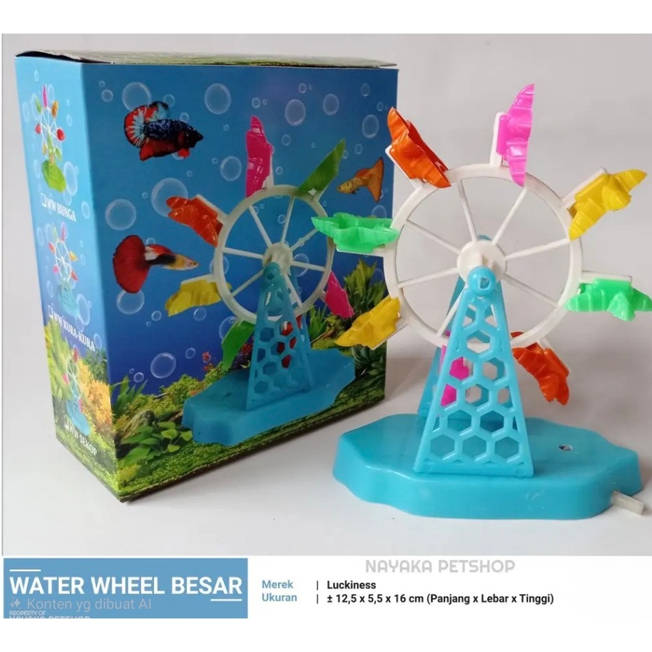 Kincir Air Besar Hiasan Ornamen Dekorasi  Aquarium Water Wheel - Spesifikasi