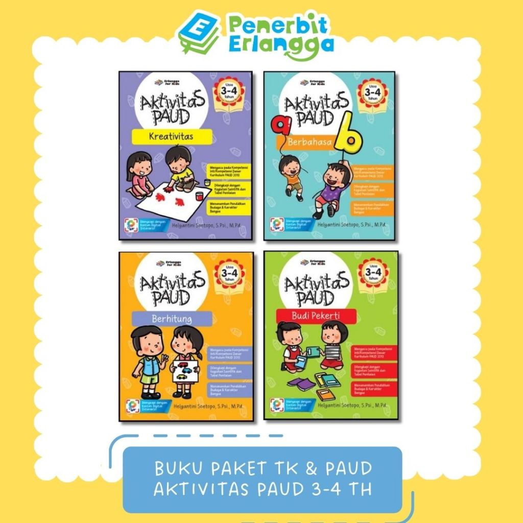 [Erlangga] Buku Paket TK dan PAUD Anak: Aktivitas Paud - Erlangga For Kids
