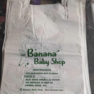 Sablon Plastik ukuran besar ukuran 28x48 cm free desain,Bisa digunakan untuk Bungkus baju, tas, sepa