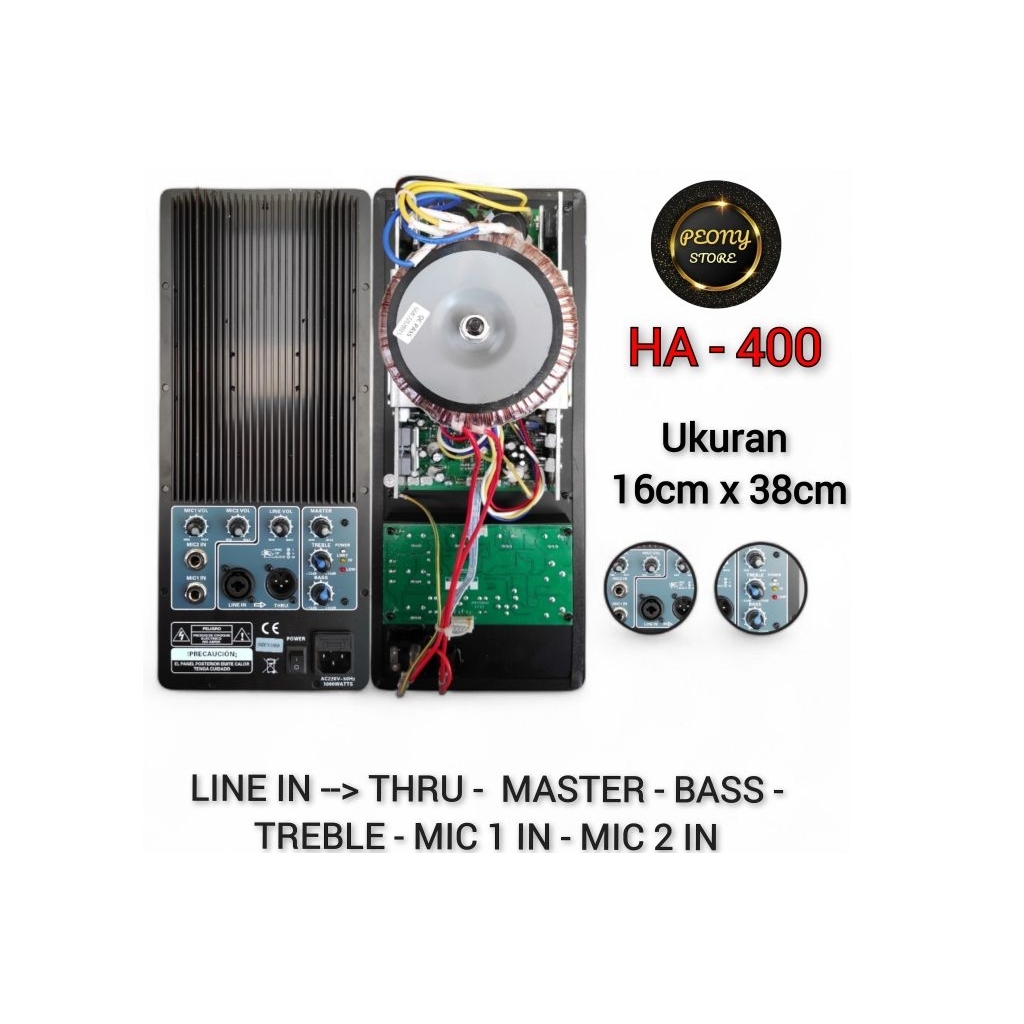 POWER KIT MESIN SPEAKER AKTIF AUDIO SEVEN HA-400 16X38 /  MESIN KIT 1000 watt  AUDIO SEVEN HA400 16X