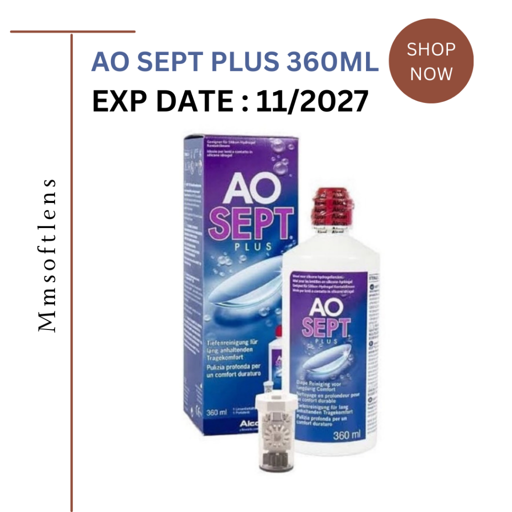Cairan Pencuci Softlens AO SEPT PLUS 360ml bisa untuk RGP by Alcon