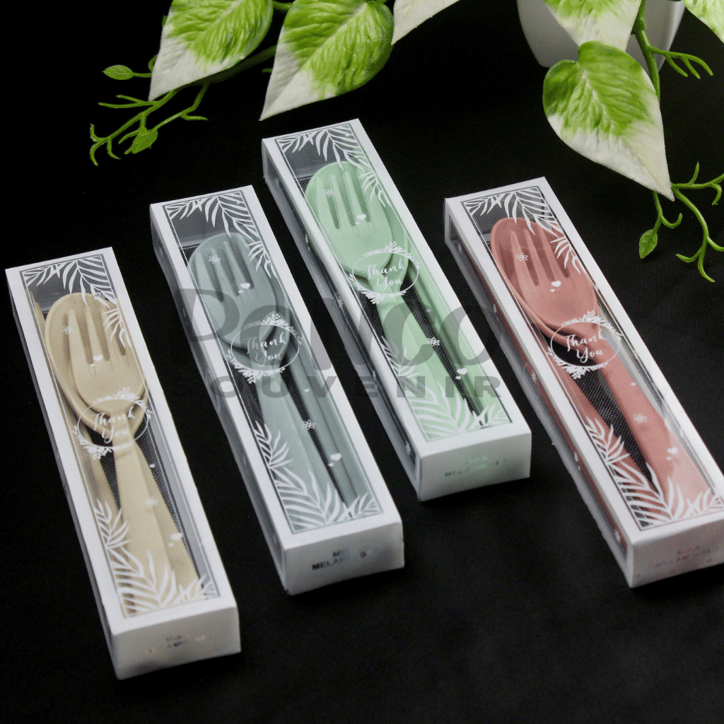50 Set Sendok Set Plastik Kemasan Mika