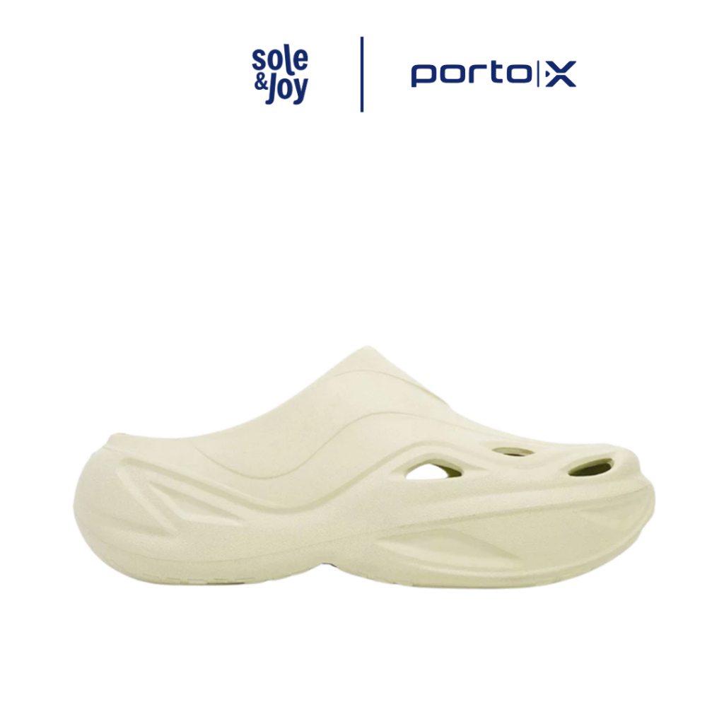 Porto X Jean Clogs Beige - Sandal Selop Karet Sandal Unisex Soleandjoy