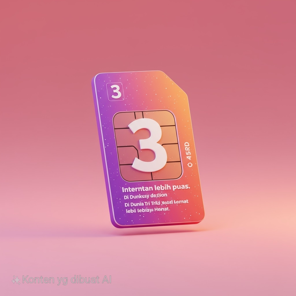 KARTU PERDANA THREE TRI 3 paket data 3gb nasional(exp 2027)