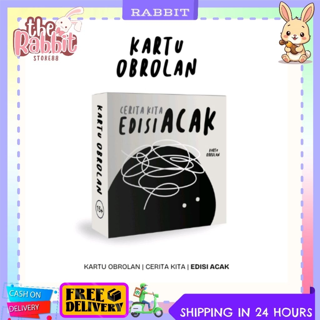 RABBIT88 Kartu Permainan Edisi Random Acak Cerita Kita Board Games Deeptalk isi 50 Pertanyaan