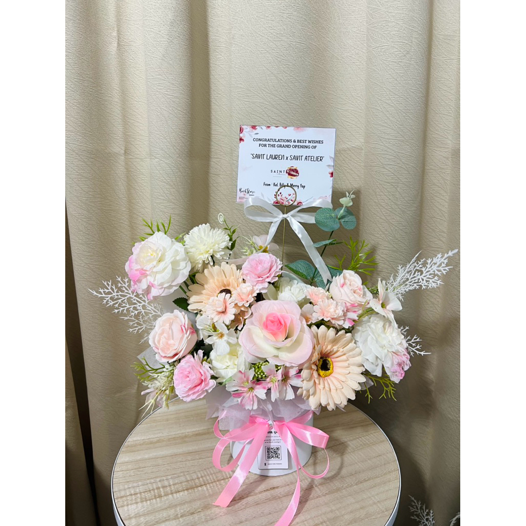 Bloombox Artificial Flower | Bunga Artificial | hadiah wisuda | hadiah opening toko | Buket manado