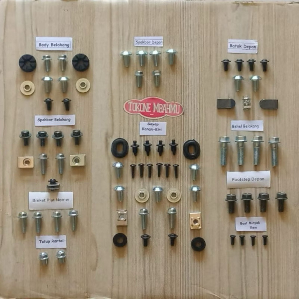 Baut Full Set Cover Body Bodi Honda Sonic 125 RS Lama / Old Karbu Karburator CBU