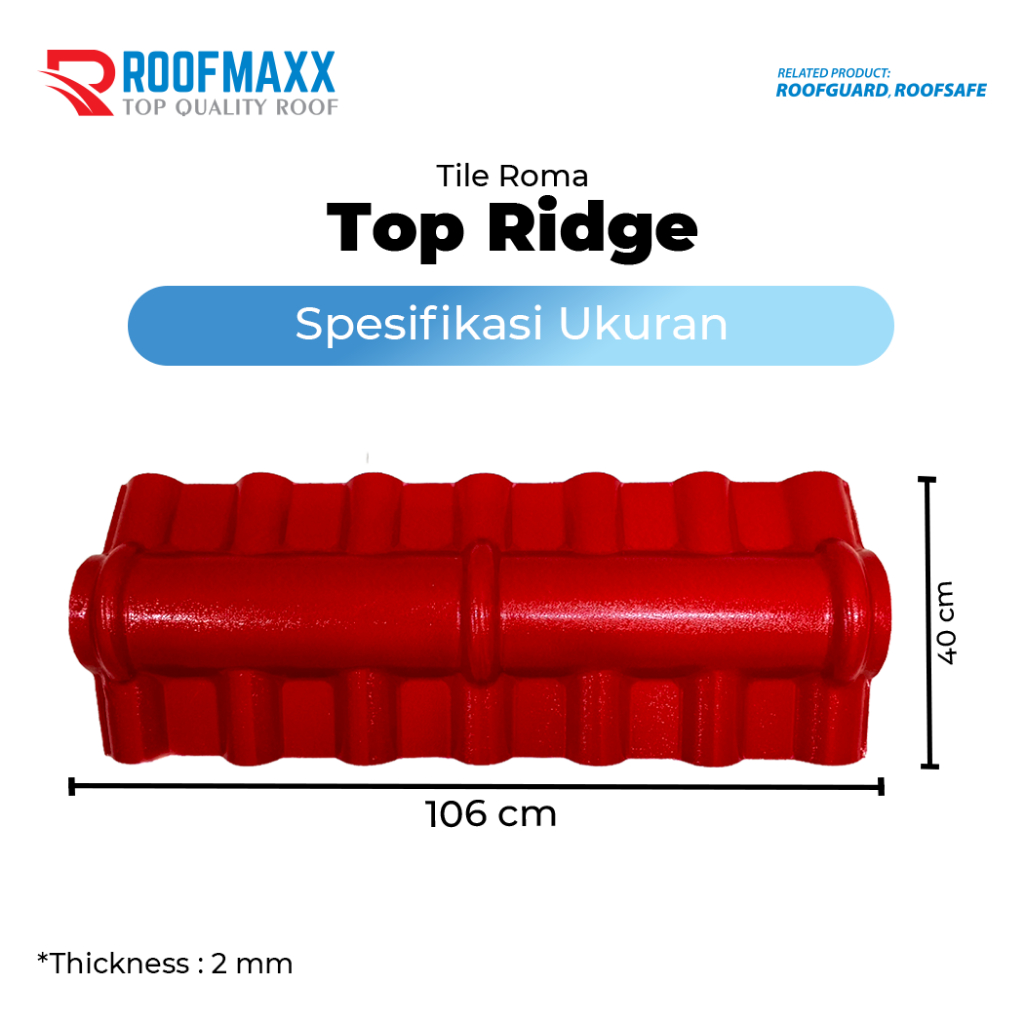 Aksesoris Nok & Lisplang Atap uPVC Genteng Roofmaxx Terlengkap