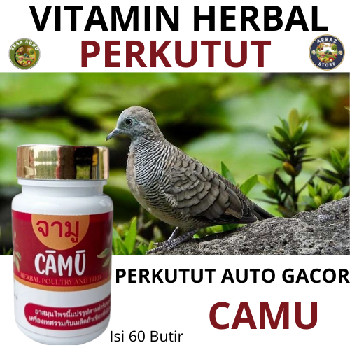 Camu Multivitamin Herbal Perkutut Gacor Bersuara  Isi 60 Butir Dijamin Rajin Manggung