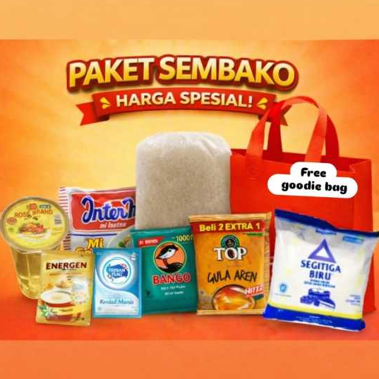 PAKET HAMPERS SEMBAKO MURAH/ PAKET SEMBAKO LEBARAN IDUL FITRI / PAKET SEMBAKO SEDEKAH / PAKET SEMBAK