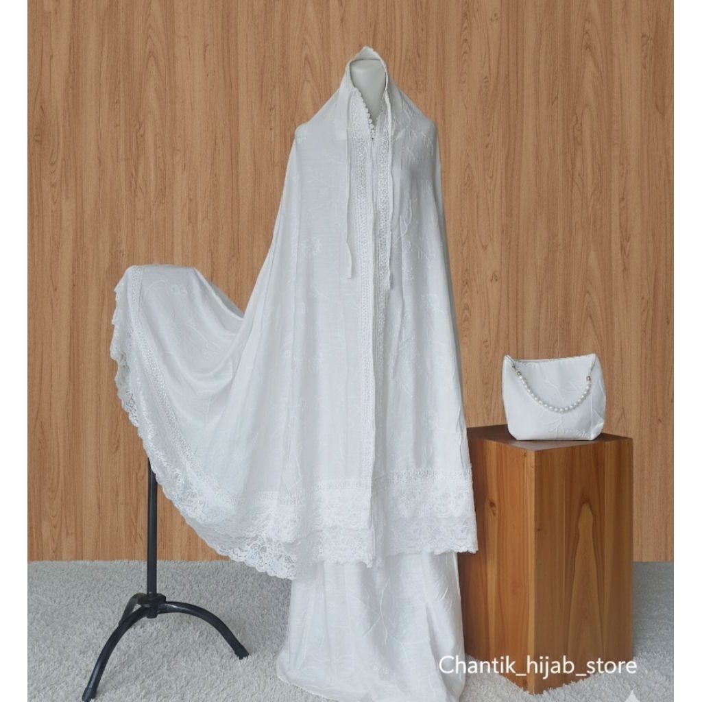 Mukena katun jepang premium Orchid series/mukena dewasa katun jepang