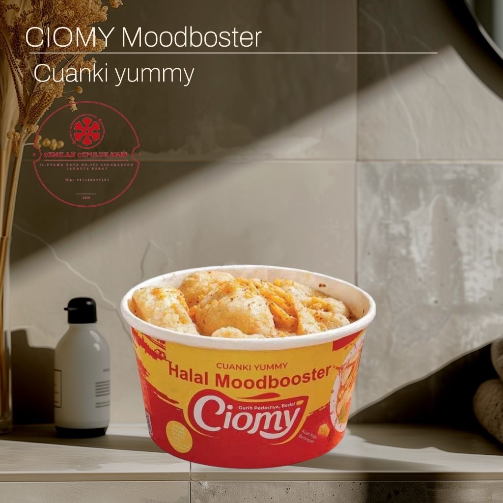 Ciomy Cuanki Instan  Pedas Cup Besar 75g - Bebas MSG, Halal, Praktis