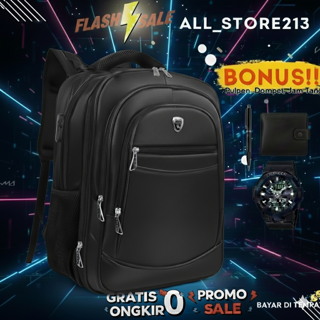 Tas POLO GIVES Kunci Usb Port POLO Original Import 18 inch + Raincover