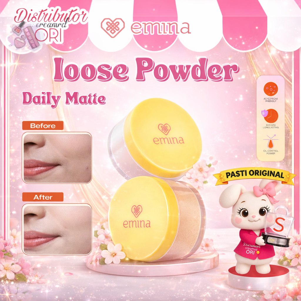 EMINA Daily Matte Loose Powder 20g | bedak tabur harian emina