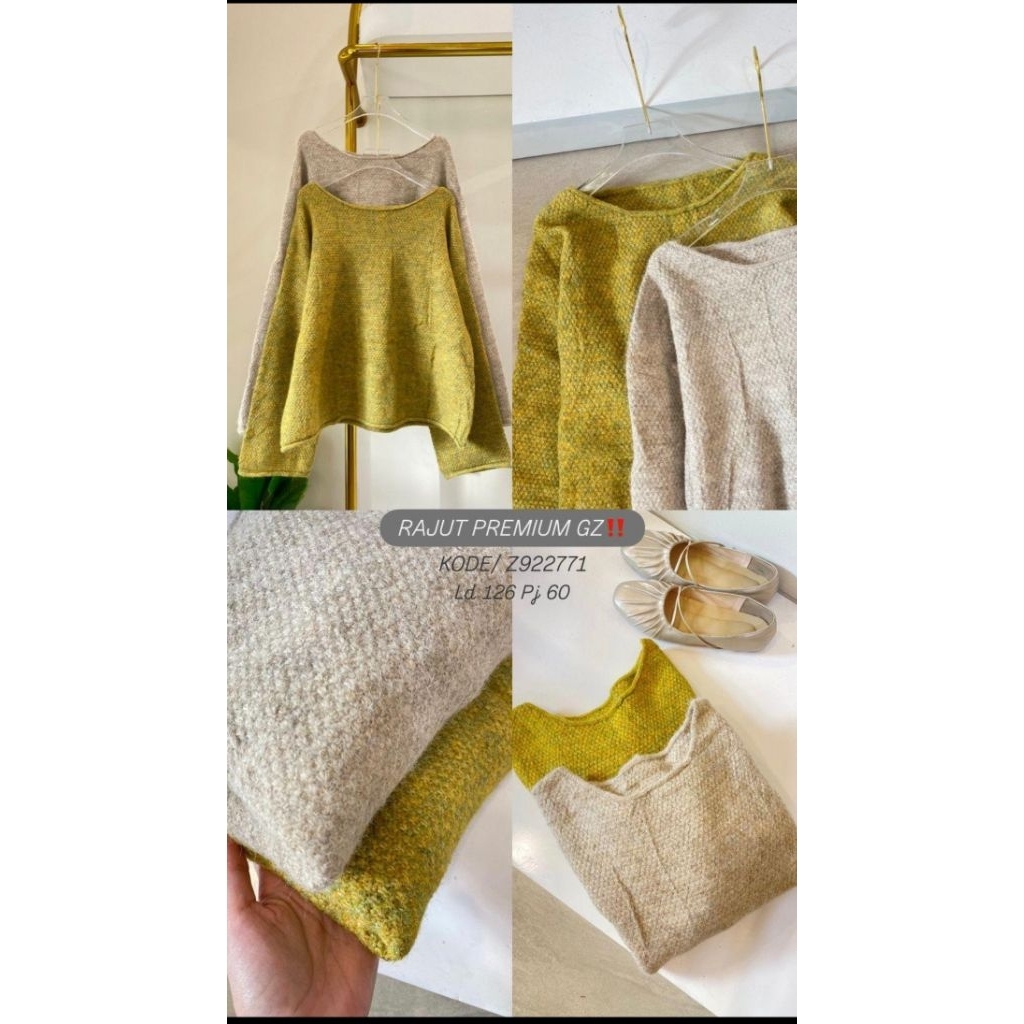 Real pic ORIGINAL dan TERMURAH Sweater Oversize fashion PREMIUM Butik Bangkok IMPORT / Atasan Oversi