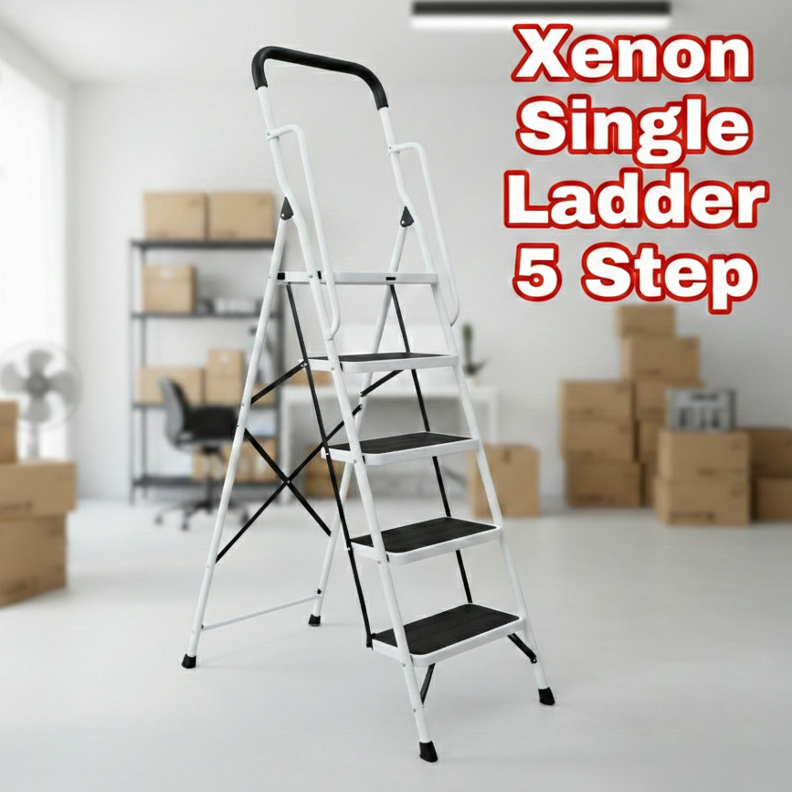 Tangga Rumah Lipat + Handle 4 Step , 5 Step Xenon - Tangga Rumah Ada Pegangan