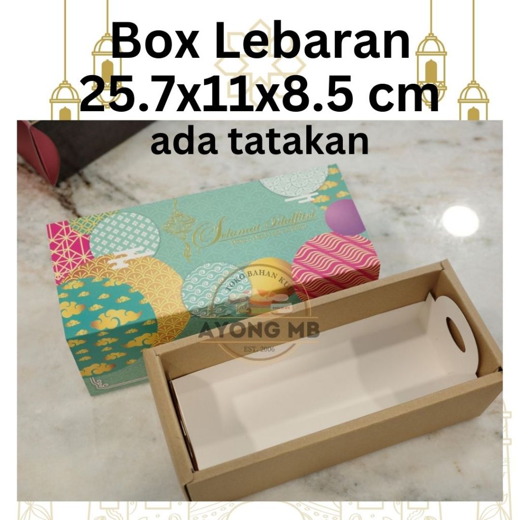 BOX HAMPERS LEBARAN BOLU GULUNG / KOTAK KUE LEBARAN
