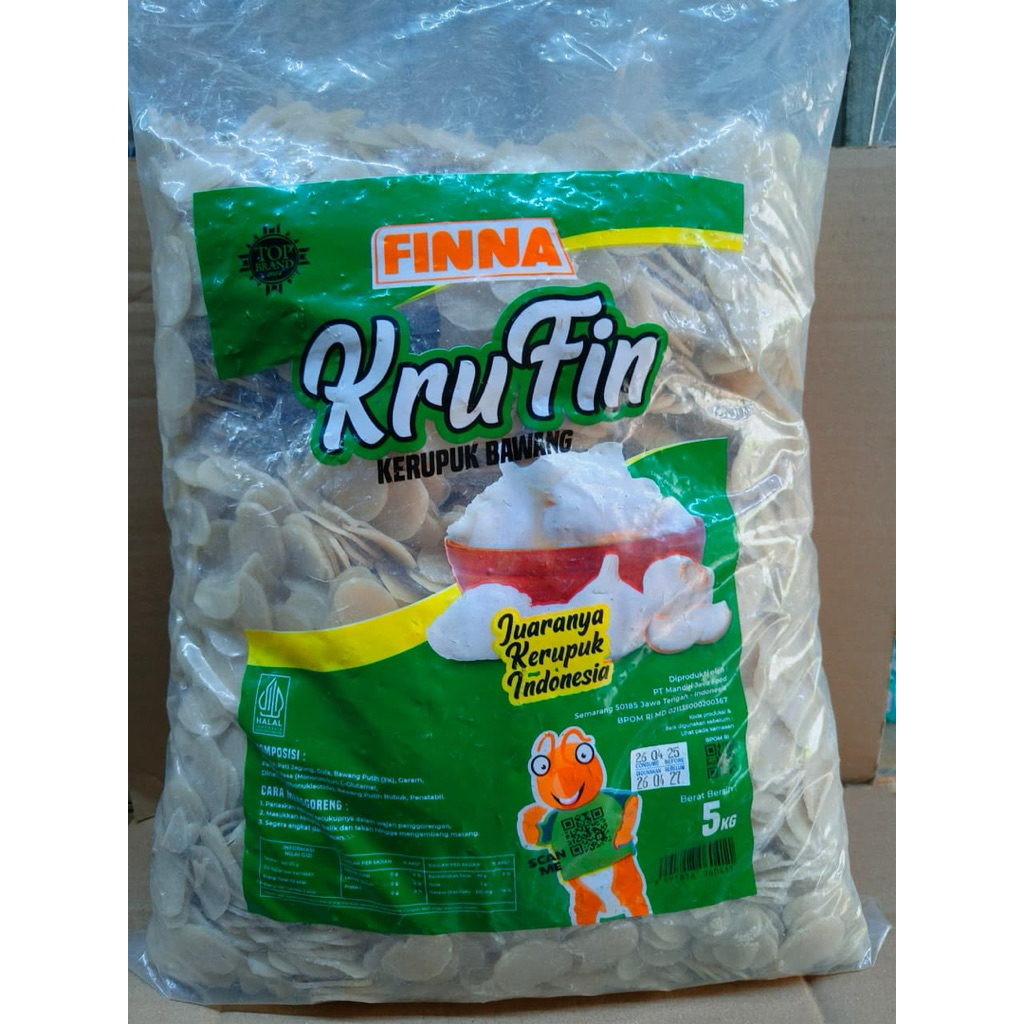 Finna KruFin Kerupuk udang & bawang 1kg -