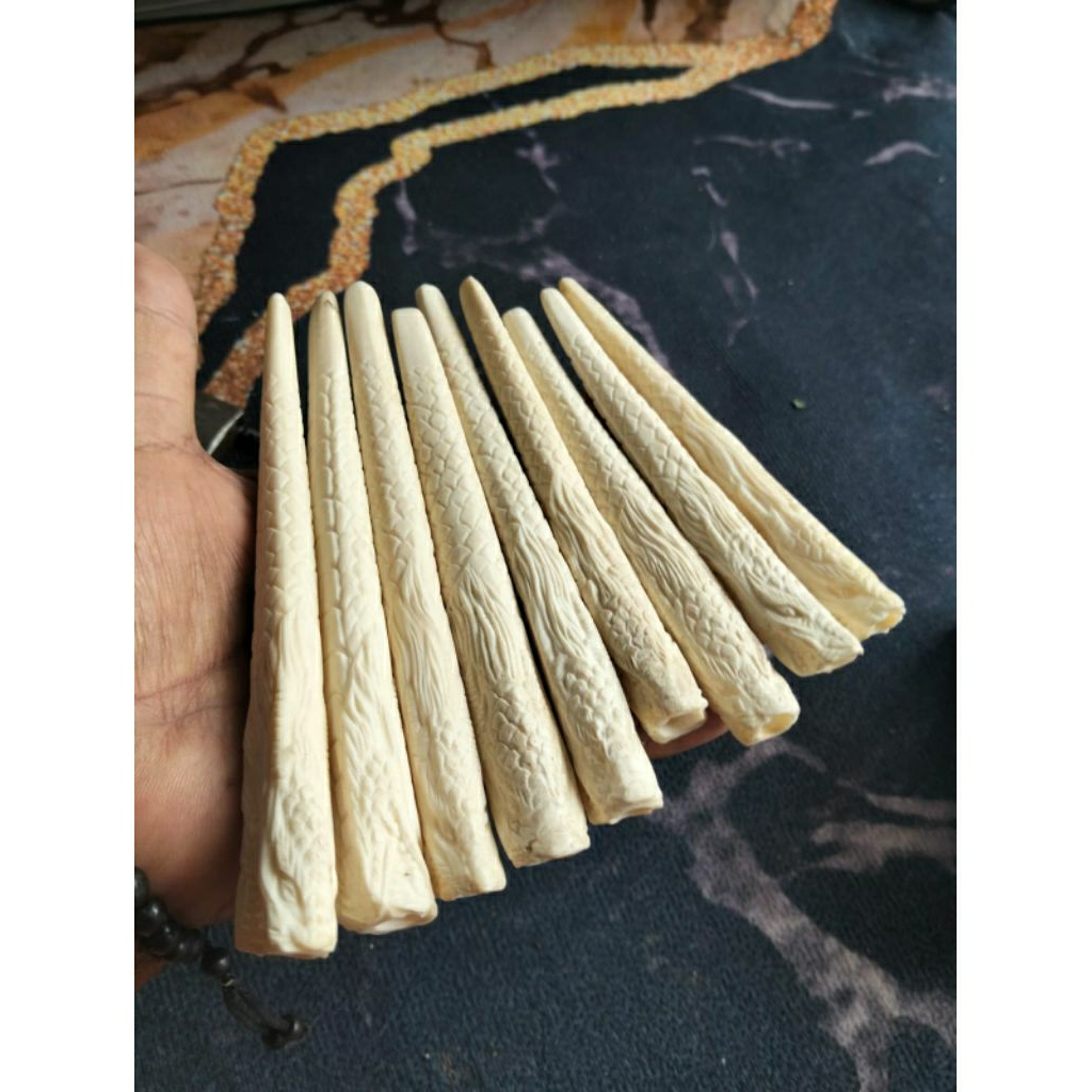 pipa rokok bahan tulang sapi asli panjang 12 cm