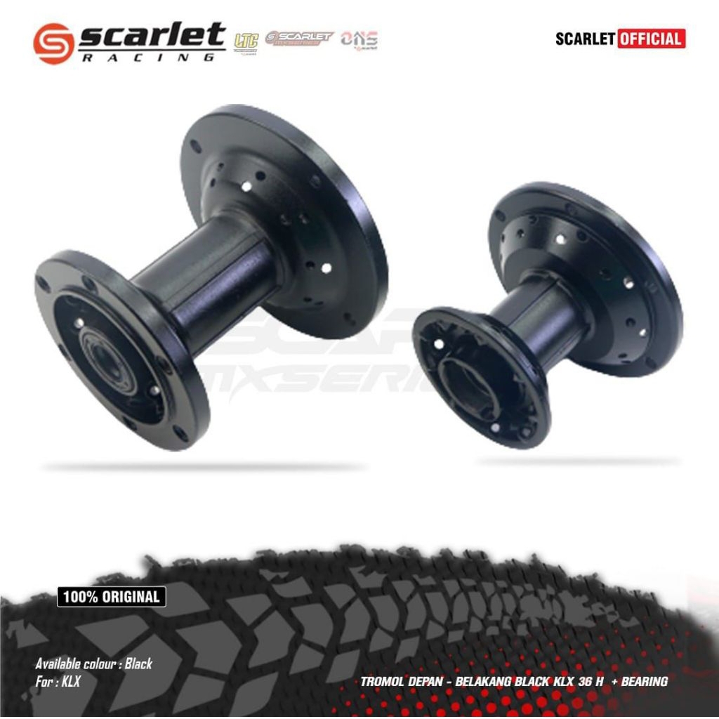 SCARLET Tromol set scarlet KLX 150/Tromol depan belakang klx 150 scarlet/Tromol scarlet klx 150 depa