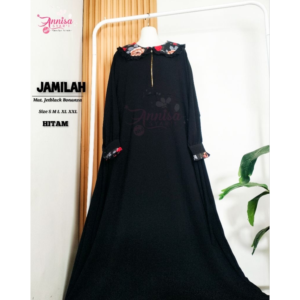 [BISA COD] - SET CADAR SAFAR GAMIS JAMIILAH + JILBAB CADAR SAFAR PURDAH OVAL DEWASA JETBLACK BONANZA