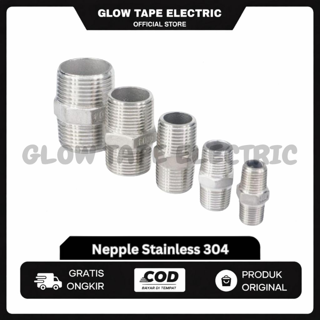 Double Nepel SS304 Drat Stainless steel