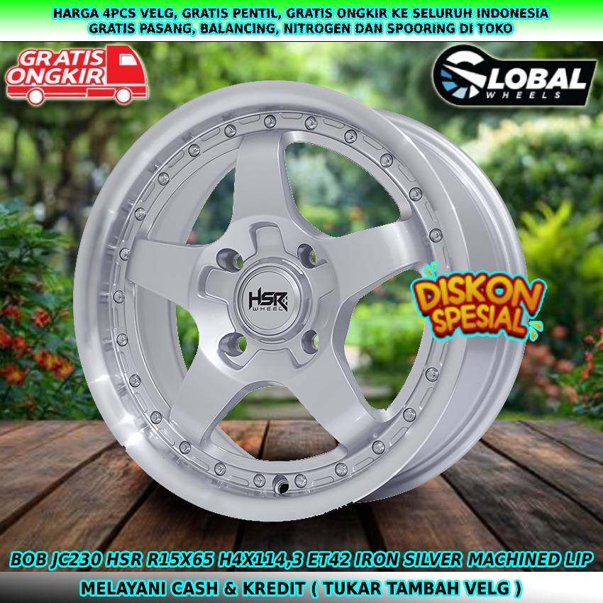 Velg R15 untuk mobil Avanza| Livina| Veloz| Xenia| Kijang LGX| Panther| dll velg hsr bob R15