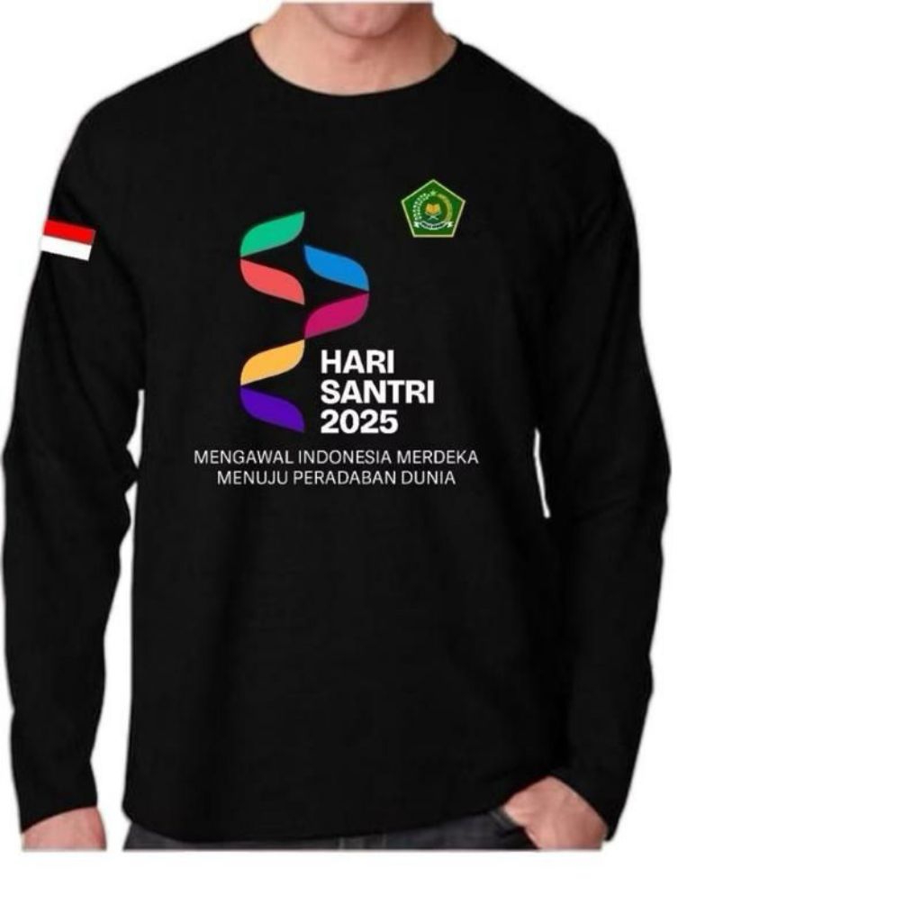 KAOS TANGAN PANJANG HARI SANTRI 2025 INDONESIA // KAOS SANTRI BISA COD